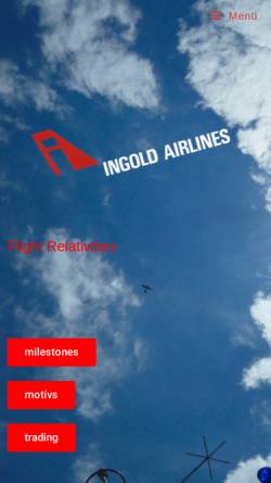 Vorschau der mobilen Webseite www.ingoldairlines.com, Ingold Airlines