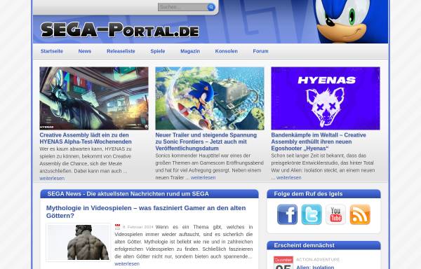 Vorschau von www.sega-portal.de, Sega-Portal.de
