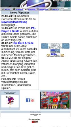 Vorschau der mobilen Webseite www.sega-saturn.net, Sega-Saturn.net