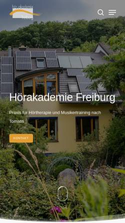 Vorschau der mobilen Webseite hoerakademie.de, Hörakademie Tomatis-Institut Freiburg