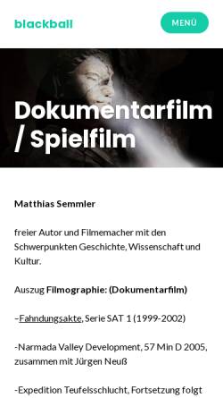 Vorschau der mobilen Webseite www.matthias-semmler.de, Maxfactory - Matthias Semmler