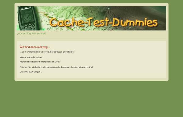 Vorschau von www.cache-test-dummies.de, Cache Test Dummies