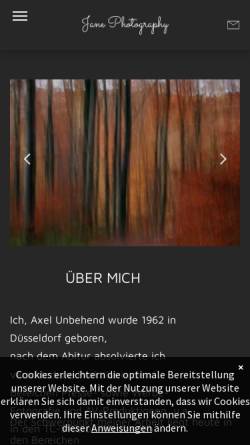 Vorschau der mobilen Webseite www.u-fo.de, Axel Unbehend