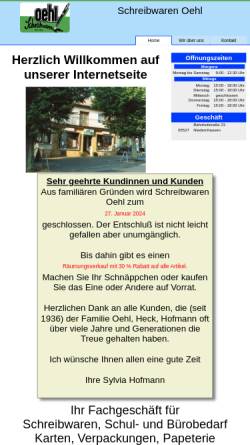 Vorschau der mobilen Webseite www.schreibwaren-oehl.de, Schreibwaren Oehl