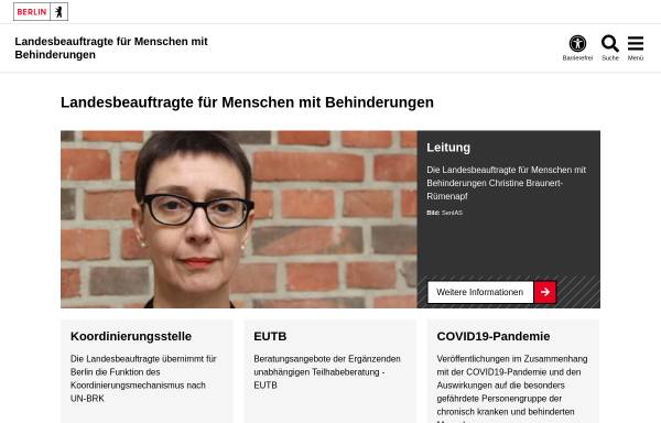 Vorschau von www.berlin.de, Landesbeauftragter für Behinderte