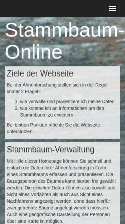 Vorschau der mobilen Webseite www.ahnenforschung-und-genealogie.de, Ahnenforschung und Genealogie