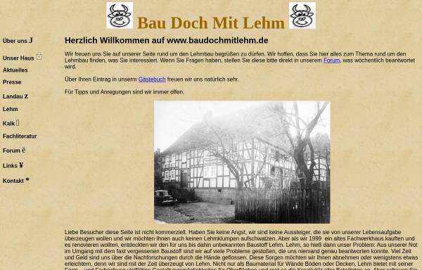 Vorschau von www.baudochmitlehm.de, Bau doch mit Lehm