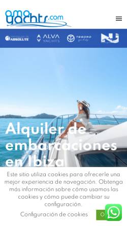 Vorschau der mobilen Webseite www.amoyachts.com, Ibiza Yacht Charter with Amoyachts