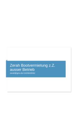 Vorschau der mobilen Webseite www.zerah.de, Motorboot Zerah