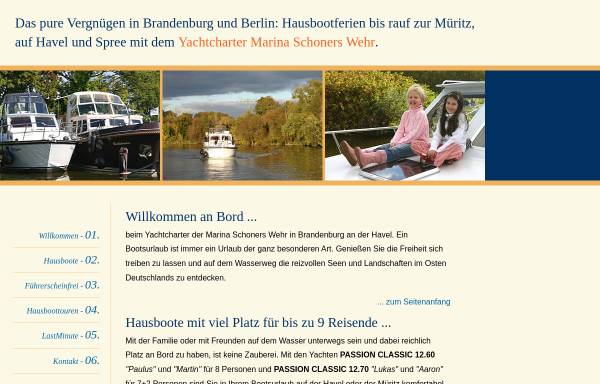 Vorschau von www.yachtcharter-schoners-wehr.de, Schoners Wehr