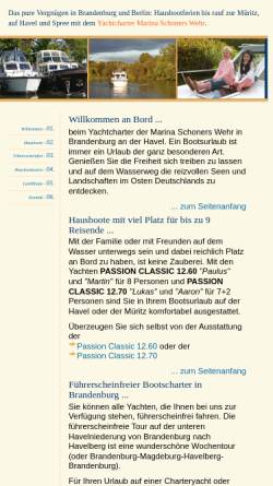 Vorschau der mobilen Webseite www.yachtcharter-schoners-wehr.de, Schoners Wehr