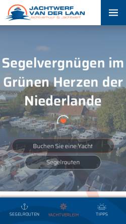 Vorschau der mobilen Webseite www.laanyacht.de, Yachtcharter van der Laan
