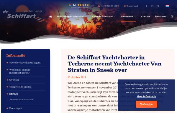 Vorschau von www.yachtcharter-vanstraten.nl, Yachtcharter van Straten
