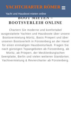 Vorschau der mobilen Webseite www.yacht-charter-service.de, Yacht-Charter-Service Gerdes&Gerdes