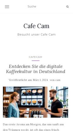 Vorschau der mobilen Webseite www.cafecam.de, Café Münchner Freiheit