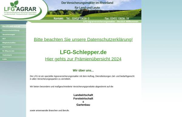 Vorschau von www.lfg-agrar.de, LFG Agrarversicherungsmakler GmbH & Co. KG