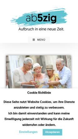 Vorschau der mobilen Webseite www.ab5zig.at, Wiener Seniorenbund