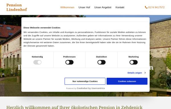 Vorschau von www.lindenhof-pension.de, Pension Lindenhof