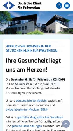 Vorschau der mobilen Webseite www.deutscheklinik.de, Deutsche Klinik für Anti-Aging