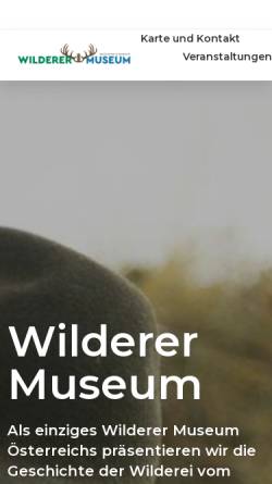 Vorschau der mobilen Webseite www.wilderermuseum.at, Wilderermuseum St. Pankraz