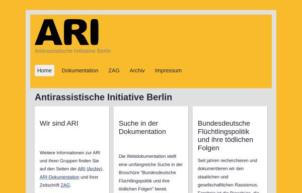 Vorschau von www.anti-rar.de, Antirassistische Initiative e.V.