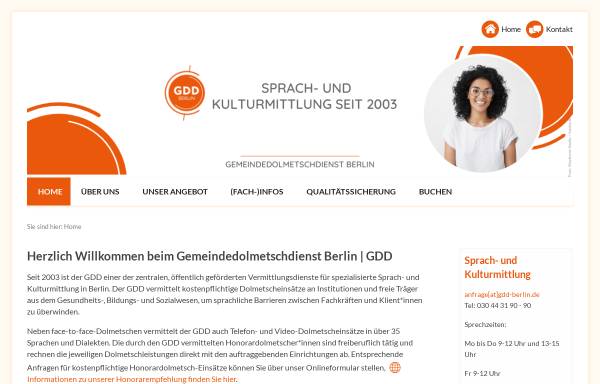 Vorschau von www.gemeindedolmetschdienst-berlin.de, Gemeindedolmetschdienst Berlin - Gesundheit Berlin e.V.