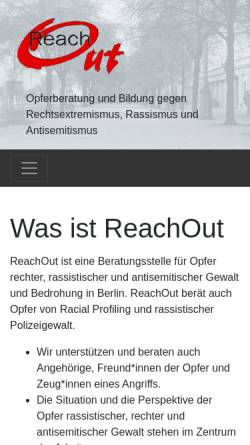 Vorschau der mobilen Webseite www.reachoutberlin.de, ReachOut