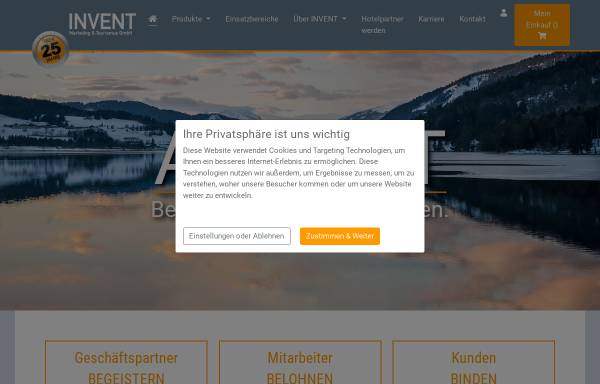 Vorschau von www.invent-europe.com, Invent - Marketing & Tourismus GmbH