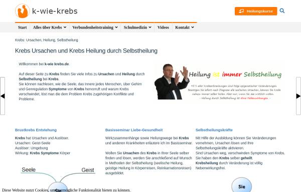 Vorschau von www.k-wie-krebs.de, Volker Schmidt Verbundenheitstraining