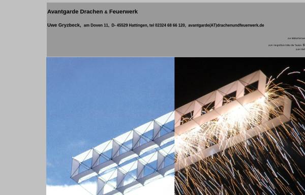 Vorschau von www.drachenundfeuerwerk.de, Avantgarde Drachen und Feuerwerk