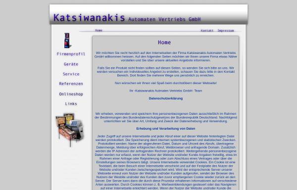Vorschau von www.katsiwanakis.de, Katsiwanakis Automaten Vertriebs GmbH