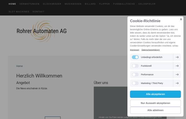 Vorschau von www.rohrer-automaten.ch, Rohrer Automaten AG