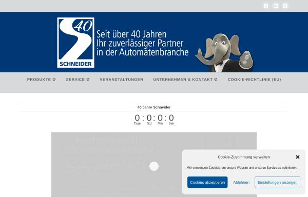 Vorschau von www.schneider-automaten.de, Schneider Automaten GmbH & Co.KG