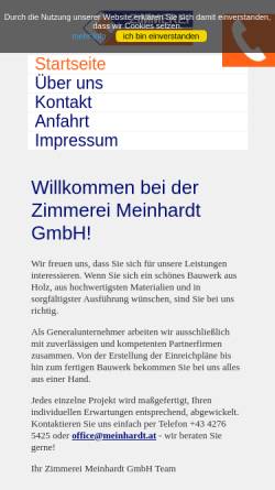 Vorschau der mobilen Webseite www.meinhardt.at, Johannes Meinhardt, Wachsenberg