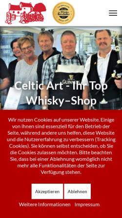 Vorschau der mobilen Webseite www.celtic-art-whisky.de, Celtic Art, Heidi Schramm
