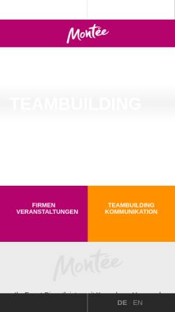 Vorschau der mobilen Webseite montee.com, Teambuilding - Montée