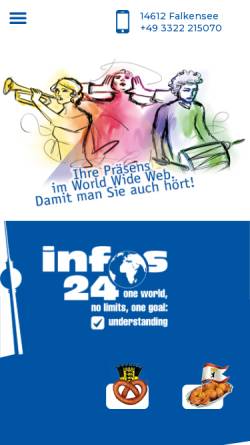Vorschau der mobilen Webseite www.infos24.de, Infos24 GmbH