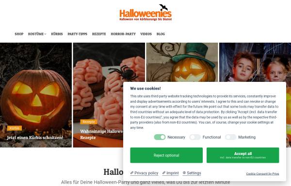 Vorschau von www.halloweenies.de, Halloweenies