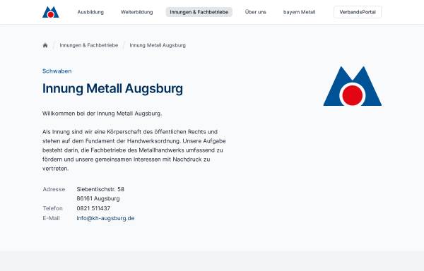 Vorschau von www.innung-metall.de, Innung Metall Augsburg