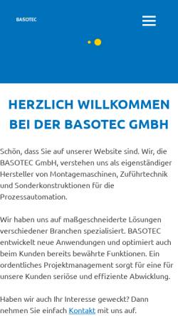 Vorschau der mobilen Webseite www.basotec.de, BASOTEC GbR
