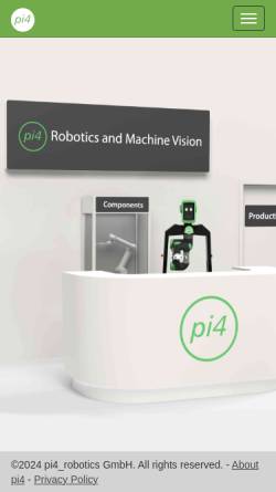 Vorschau der mobilen Webseite www.pi4.de, Pi4 Robotics GmbH
