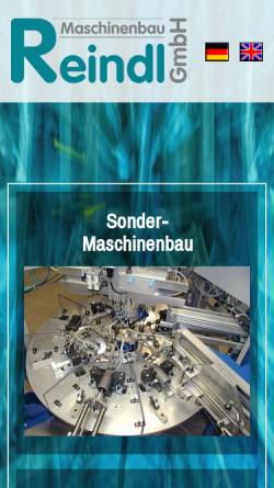 Vorschau der mobilen Webseite reindl-mb.de, Reindl Maschinenbau GmbH