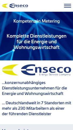 Vorschau der mobilen Webseite www.enseco.de, Enseco GmbH