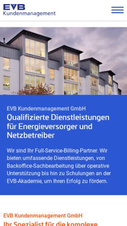 Vorschau der mobilen Webseite www.evb.net, EVB Billing und Services GmbH