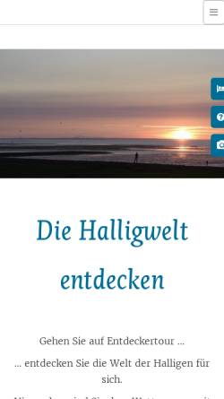 Vorschau der mobilen Webseite www.biosphaerenreservat-halligen.de, Biosphärenregion Halligen