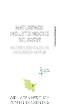 Vorschau der mobilen Webseite www.naturpark-holsteinische-schweiz.de, Naturpark Holsteinische Schweiz