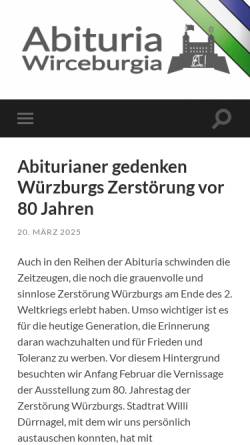 Vorschau der mobilen Webseite www.abituria.org, Abituria Wirceburgia