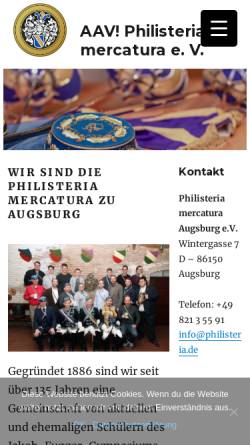 Vorschau der mobilen Webseite www.philisteria.de, Philisteria mercatura