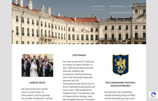 Vorschau von www.esterhazy.net, Esterházy de Galántha