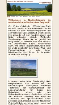 Vorschau der mobilen Webseite www.ferienhaus-felix.de, Ferienhaus Felix in Neukirch